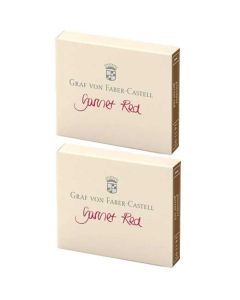 These are the Graf von Faber-Castell Garnet Red Ink Cartridges 2 x Pack of 6. 