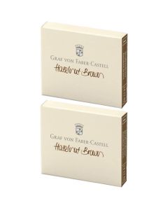 These are the Graf von Faber-Castell Hazelnut Brown Ink Cartridges 2 x Pack of 6. 