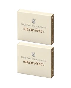 These are the Graf von Faber-Castell Hazelnut Brown Ink Cartridges 2 x Pack of 6. 