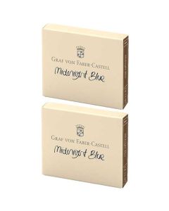 These are the Graf von Faber-Castell Midnight Blue Ink Cartridges 2 x Pack of 6. 