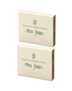 These are the Graf von Faber-Castell Moss Green Ink Cartridges 2 x Pack of 6.