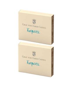These are the Graf von Faber-Castell Turquoise Ink Cartridges 2 x Pack of 6. 