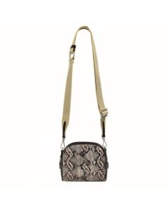 This Radley Arden Crescent Faux Snake Chalk Cross Body Bag has an adjustable ecru strap that is quite chunky but comfortable.