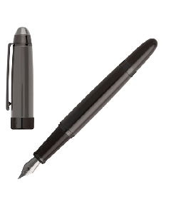 Hugo Boss Grey & Gunmetal Icon Fountain Pen