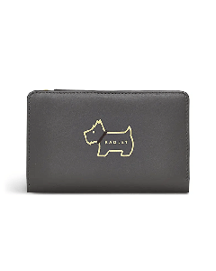 Heritage Dog Outline Bifold Grey Purse