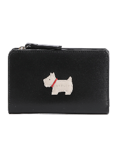 Heritage Medium Bifold Black Leather Purse