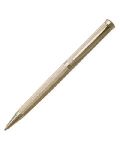 Gold Diamond Cut Patterned Ballpoint Pen By Hugo Boss