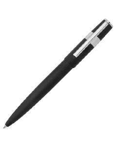 Hugo Boss Black & Chrome Gear Pinstripe Ballpoint Pen