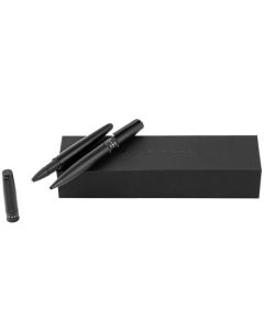 Illusion Gear Black Ballpoint & Rollerball Pen Set