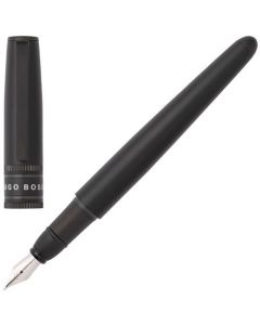 This Illusion Gear Black Fountain Pen is designed by Hugo Boss. 