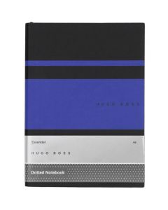 This is the A5 Blue Essential Gear Matrix Dotted Notebook created for Hugo Boss. 