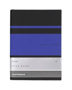 This is the A5 Blue Essential Gear Matrix Lined Notebook designed for Hugo Boss. 