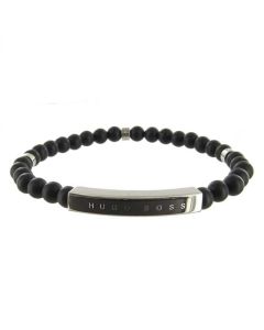 Black Beaded Agata Bale Bracelet