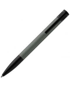 This is the Explore Brushed Grey Ballpoint Pen designed by Hugo Boss.