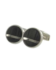 This pair of Hugo Boss cufflinks come with a silver strip on the front.