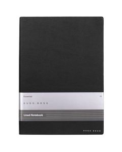 This A5 Black Essential Storyline Lined Notebook is designed by Hugo Boss. 