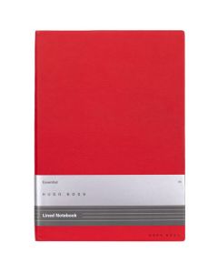 This A5 Red Essential Storyline Lined Notebook is designed by Hugo Boss.