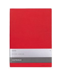 This A5 Red Essential Storyline Lined Notebook is designed by Hugo Boss.