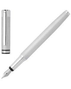 This Filament Chrome Fountain Pen is designed by Hugo Boss. 