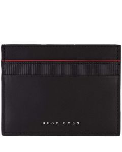 This is the Black Gear Card Holder with Red Detailing designed for Hugo Boss.