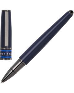 This Illusion Gear Blue Rollerball Pen has been designed by Hugo Boss. 