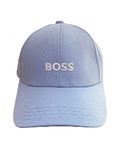 This Hugo Boss Zed cap is in a light blue shade with an embroidered logo on front and an adjustable strap. 