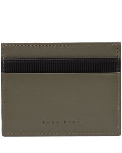 This Khaki Matrix Card Holder has been designed by Hugo Boss. 