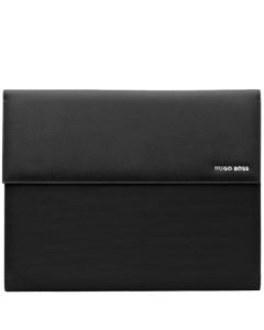 This Black A4 Pinstripe Folder is designed by Hugo Boss. 