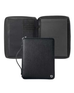 This a5 black conference folder has been designed by hugo boss.