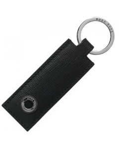 This black keyring has been designed by hugo boss.