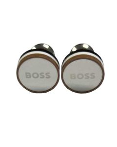 This pair of Hugo Boss cufflinks come with the logo engraved onto the front.