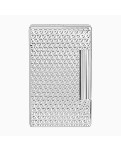 The Initial Diamond Head Palladium Lighter has the textured diamond head pattern. 