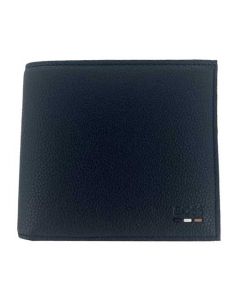 Hugo Boss Ray Leather Wallet is made with a dark blue leather and comes with the logo embossed on the front.