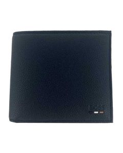 Hugo Boss Ray Leather Wallet is made with a dark blue leather and comes with the logo embossed on the front.