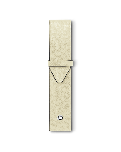 Montblanc Sartorial Pen Pouch Ivory Saffiano Leather