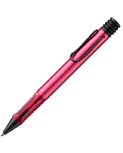 LAMY's AL-Star Fiery Special Edition Ballpoint Pen is made out of aluminium and has a metal clip in black with black trims.