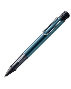 The LAMY Petrol Blue ballpoint pen is part of the AL-Star collection and is made from aluminium. 
