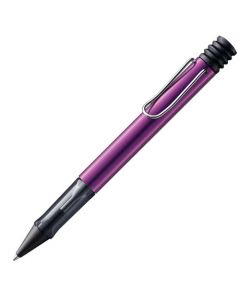 The LAMY AL-Star ballpoint pen is made from aluminium and comes in a lilac colour.