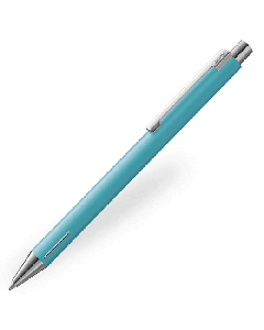 LAMY's Econ Special Edition Sea Blue Ballpoint Pen has a matte blue barrel with polished chrome trims and a clip that can be engraved at the time of purchase. 