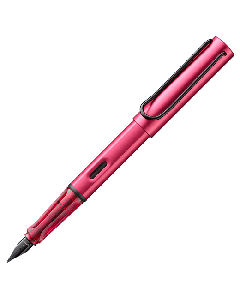 This LAMY AL-Star Fiery Special Edition Fountain Pen has a metallic surface with the barrel and cap made out of aluminum.