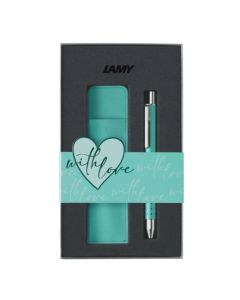 LAMY's Swift Lagoon Blue SE 2025 Rollerball Pen and Pen Pouch Set makes a great gift for anyone special who loves to write.
