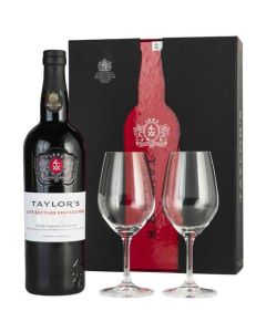 Taylor's 2015 Late Bottled Vintage and 2 Glasses Gift Set.