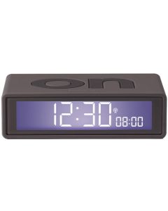 This is the Lexon Flip+ Black Alarm Clock.
