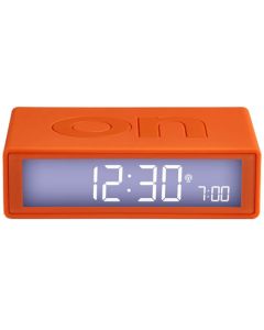 This is the Lexon Flip+ Orange Alarm Clock.