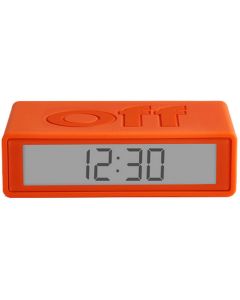 This Flip+ Travel Orange Alarm Clock has been designed by Lexon. 
