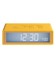 This is the Lexon Flip+ Travel Yellow Alarm Clock.