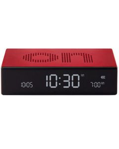 This is the Lexon Flip Premium Red Alarm Clock.