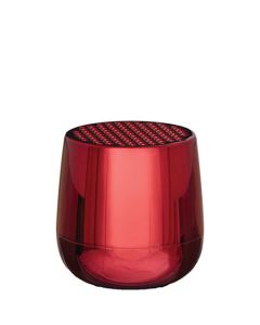 This is the Lexon Metallic Red Mino+ Bluetooth Speaker.