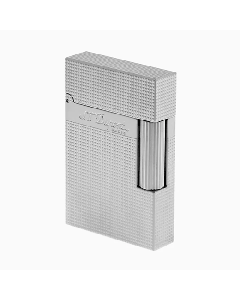 S.T. Dupont's Ligne 2 Small Microdiamond Palladium Lighter has the brand name engraved on the front. 