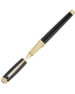 S.t. Dupont Line D Rollerball Pen with Black and Gold finishes.